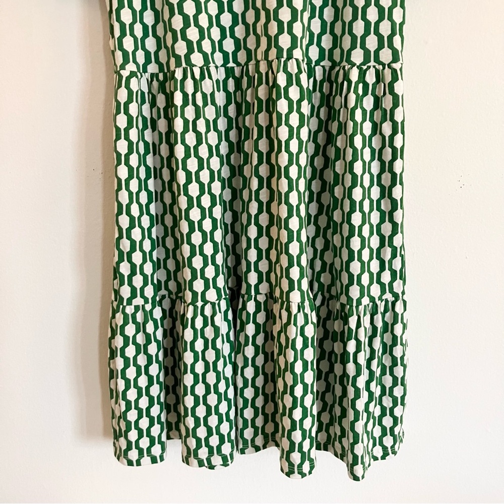 Boden Green Geometric Print Short-Sleeve Dress - Picture 5 of 12